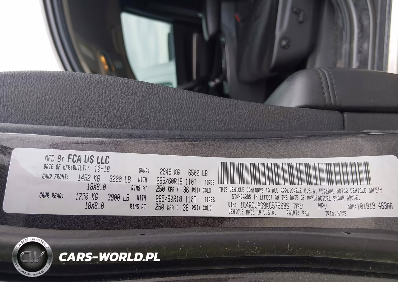 2019 Dodge Durango Sxt Awd VIN:1C4RDJAG8KC575686 - 9