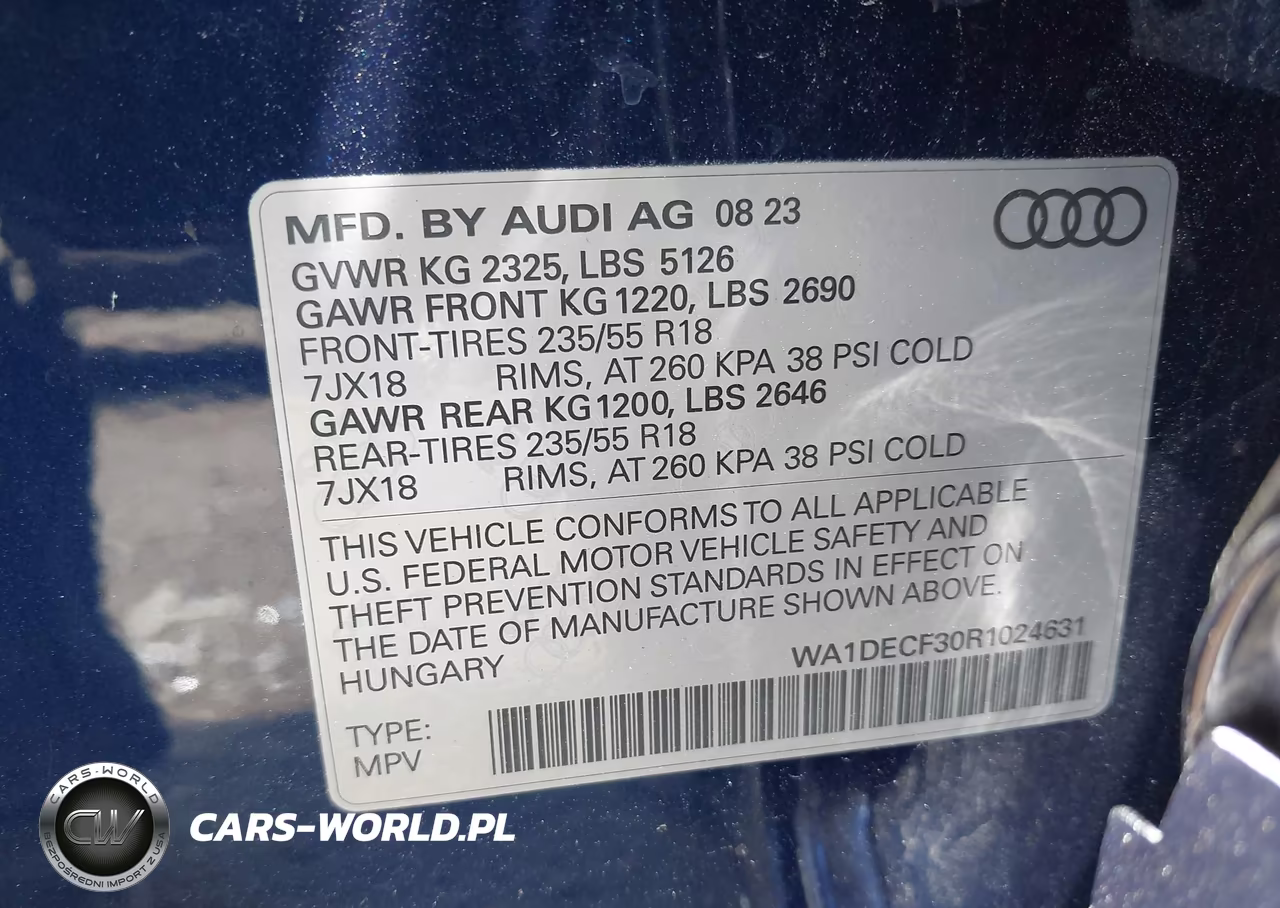 2024 Audi Q3 Premium 45 Tfsi S Line Quattro Tiptronic VIN:WA1DECF30R1024631 - 9