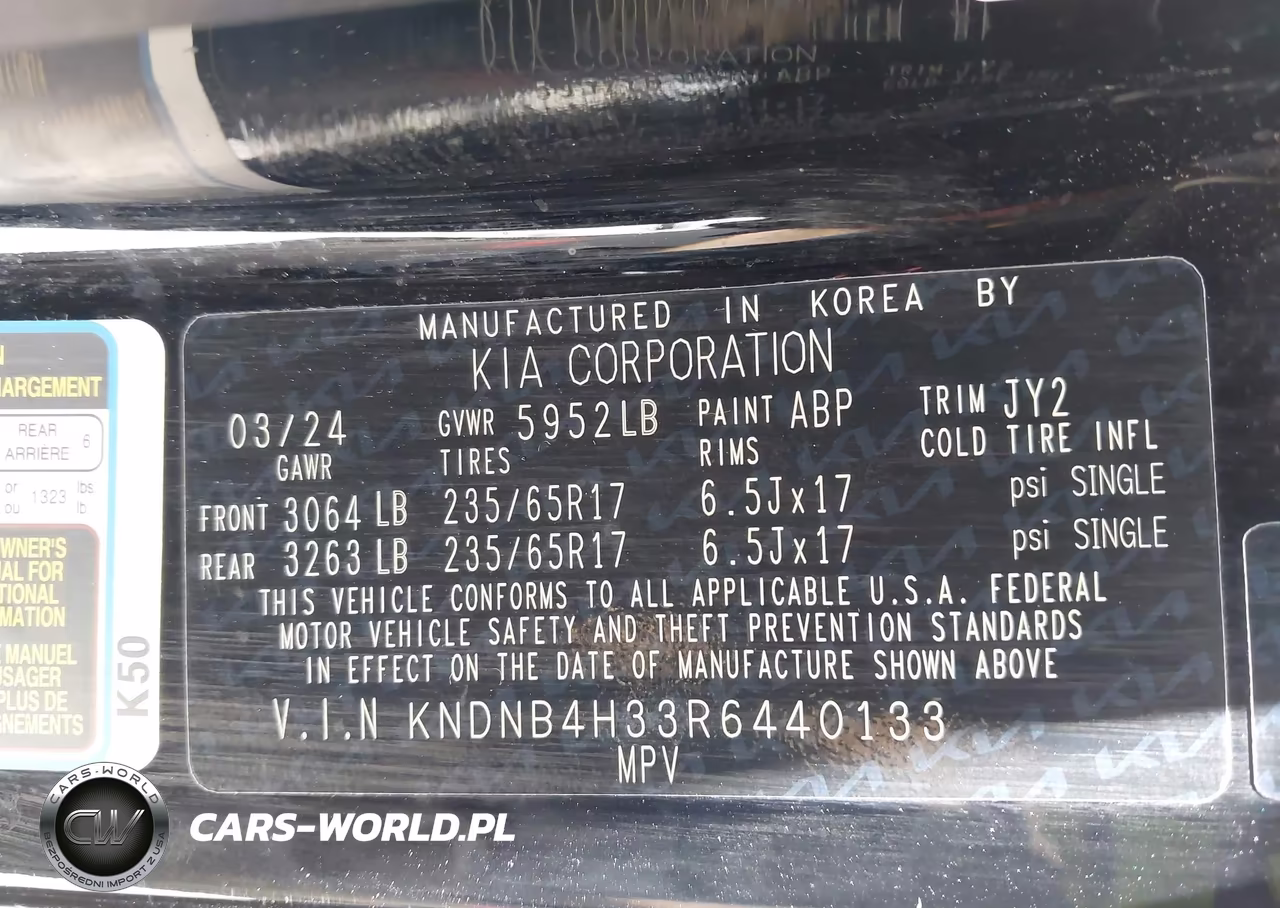 2024 Kia Carnival Mpv Lx Seat Package VIN:KNDNB4H33R6440133 - 9