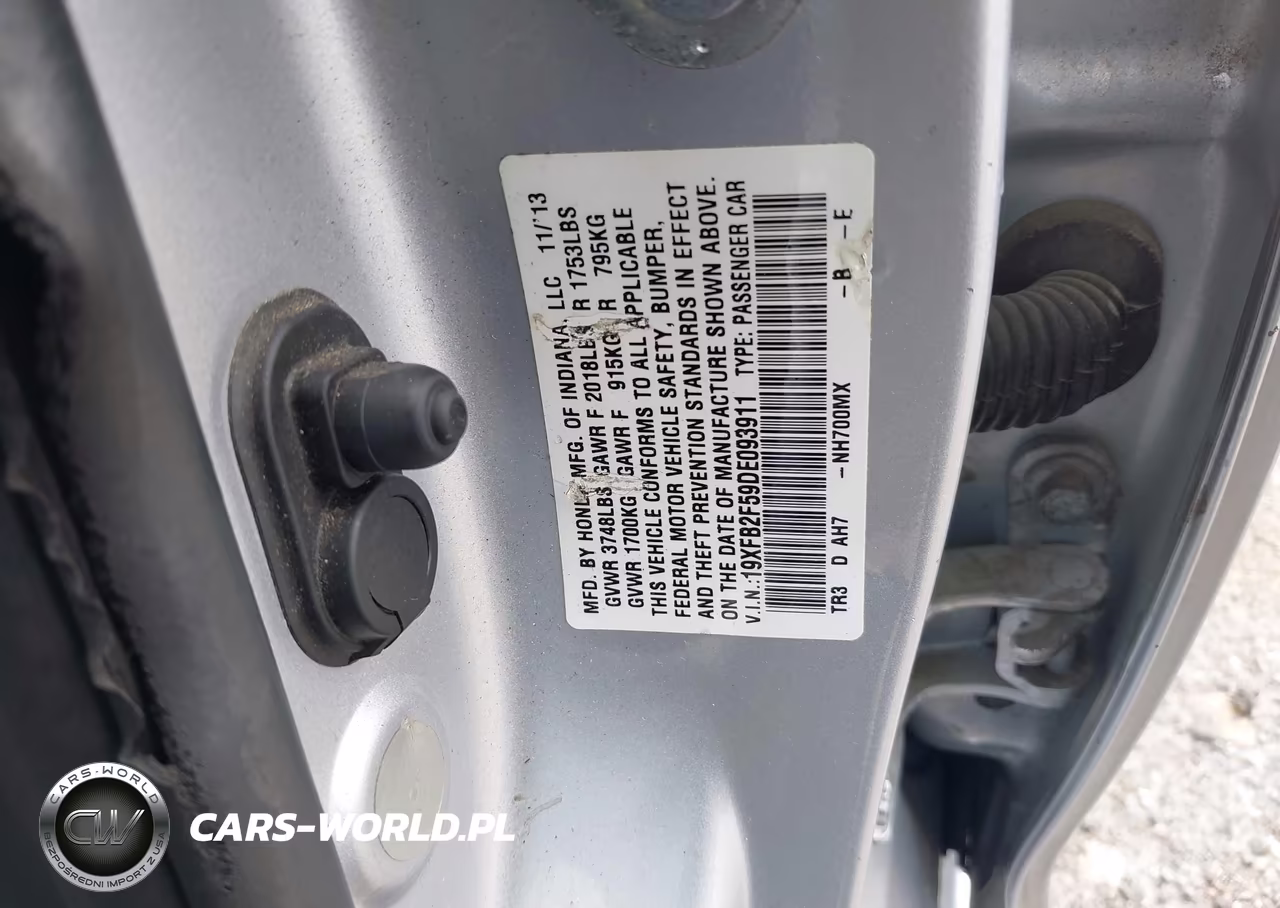 2013 Honda Civic Lx VIN:19XFB2F59DE093911 - 9