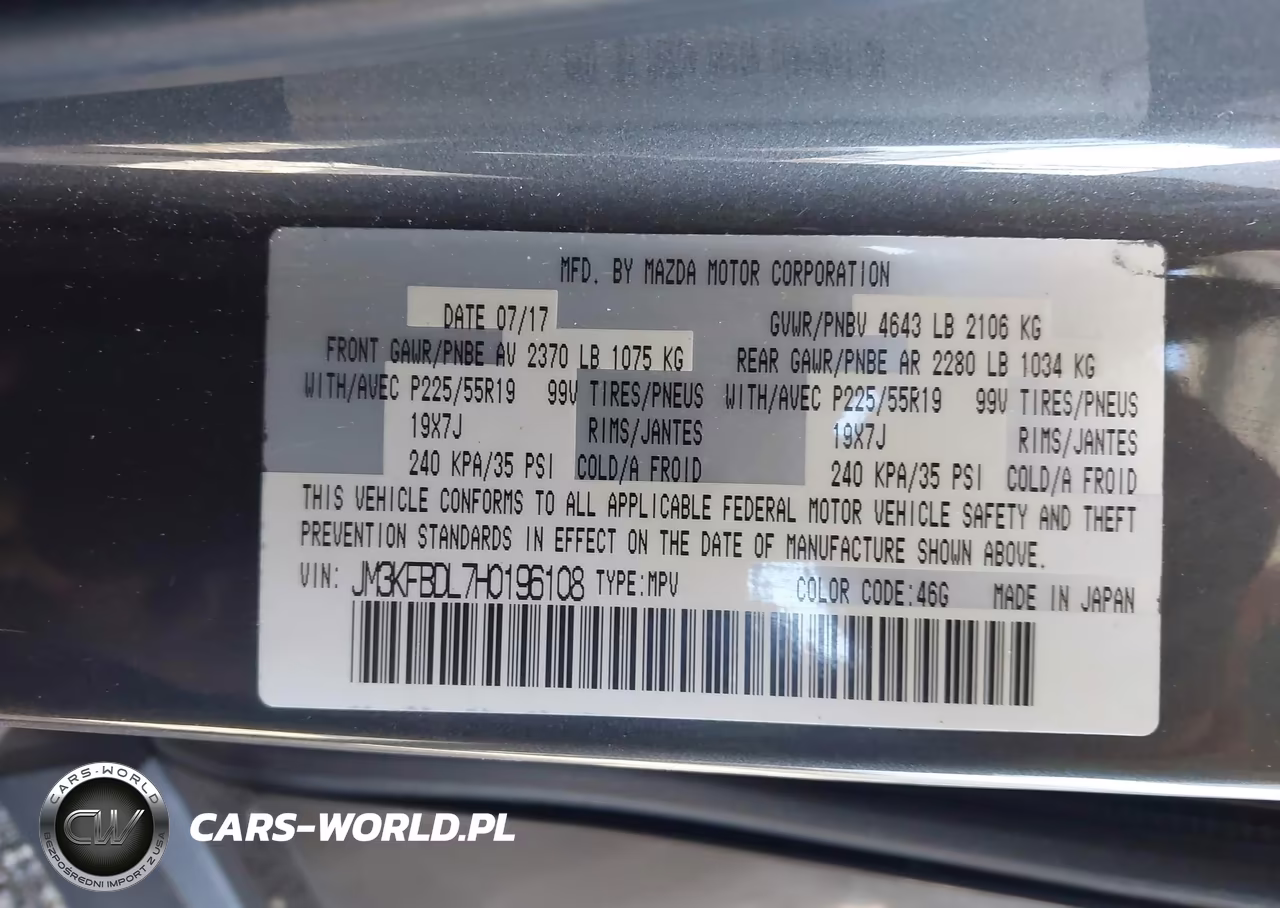 2017 Mazda Cx-5 Grand Touring VIN:JM3KFBDL7H0196108 - 9