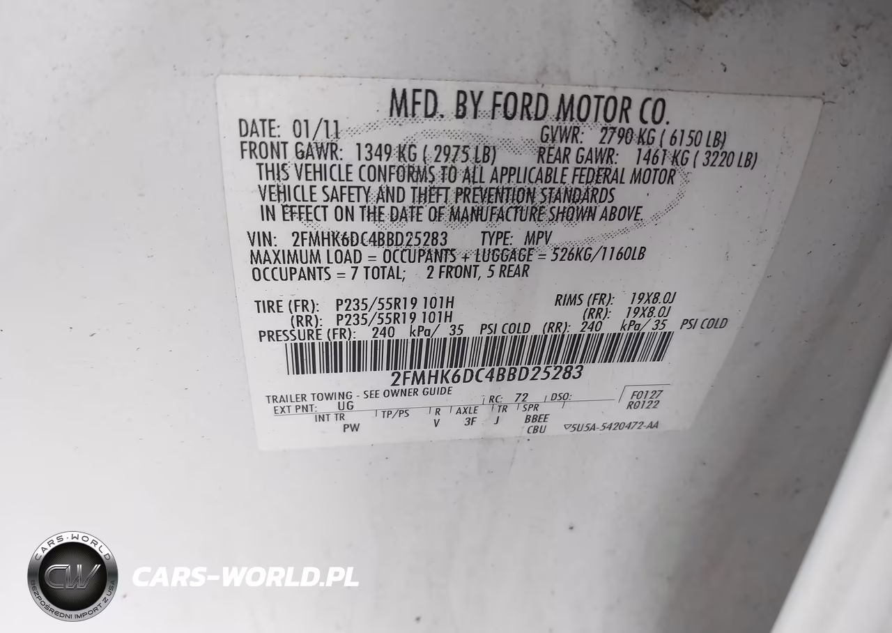 2011 Ford Flex Limited VIN:2FMHK6DC4BBD25283 - 9