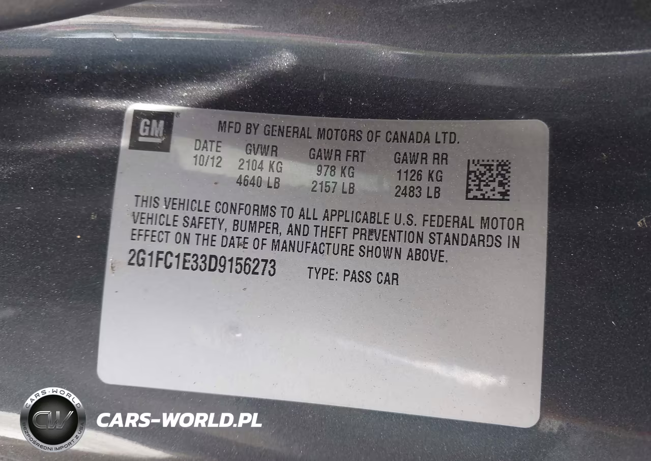 2013 Chevrolet Camaro 2Lt VIN:2G1FC1E33D9156273 - 9