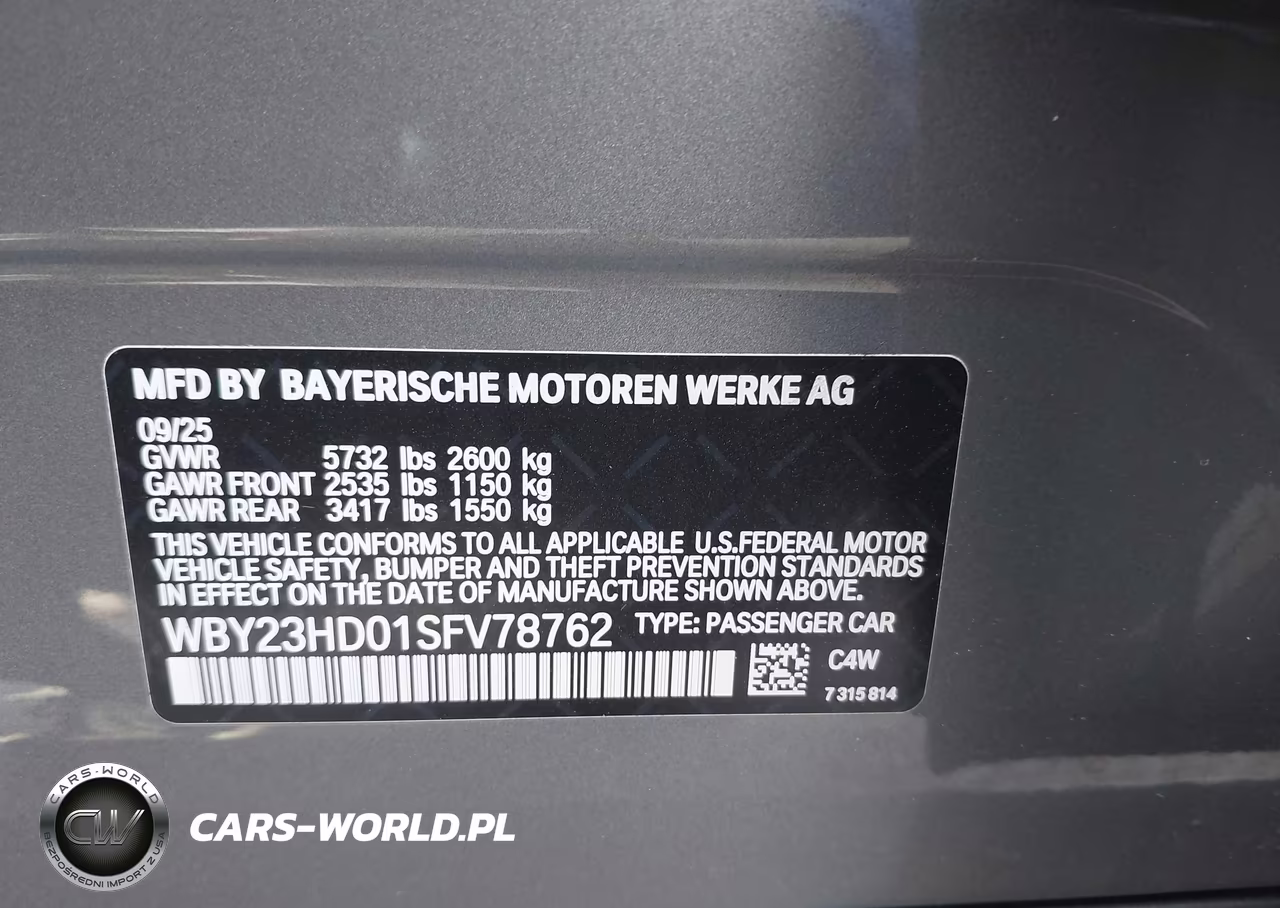 2025 BMW I4 Gran Coupe Edrive40 VIN:WBY23HD01SFV78762 - 9