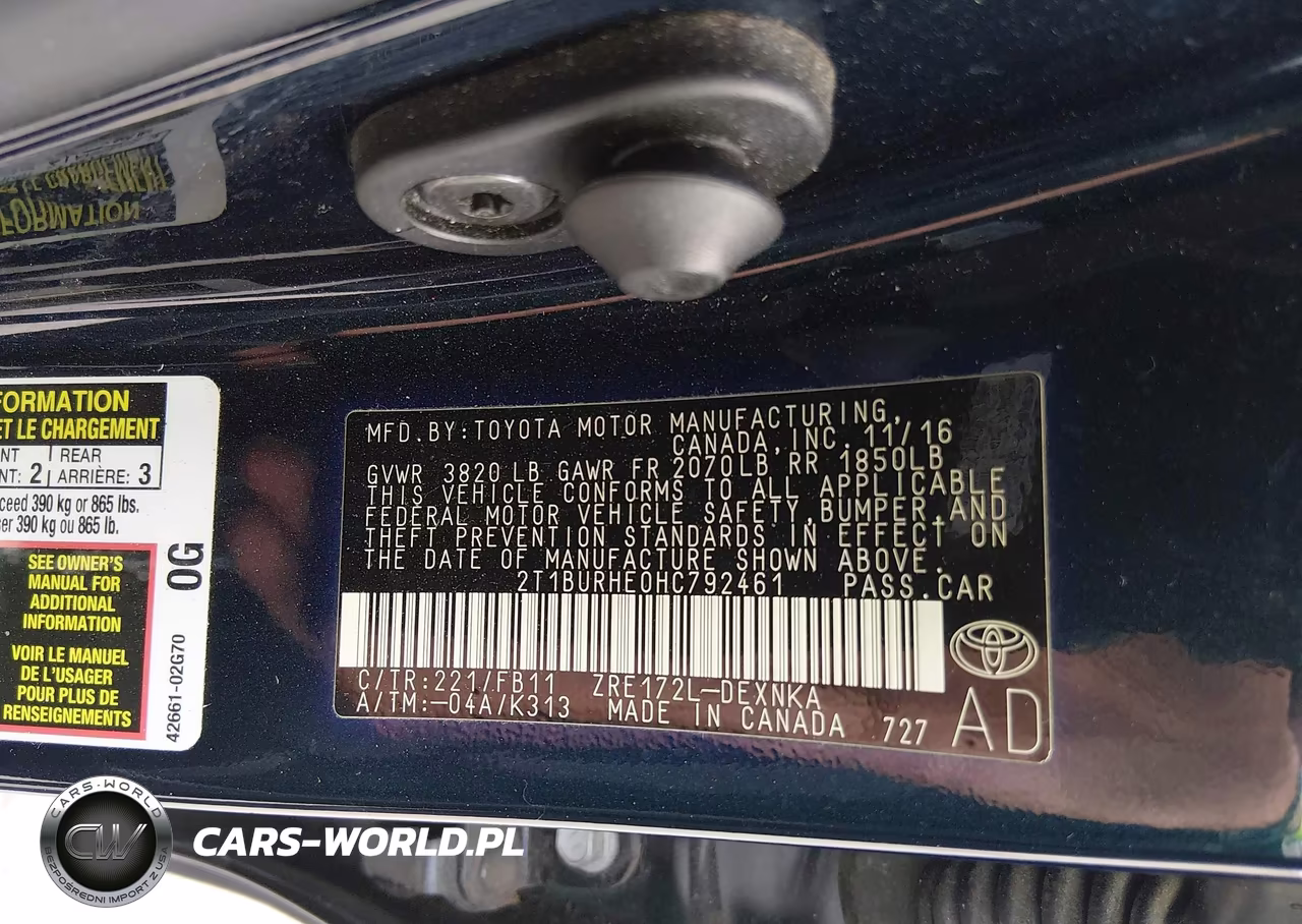2017 Toyota Corolla Le VIN:2T1BURHE0HC792461 - 9