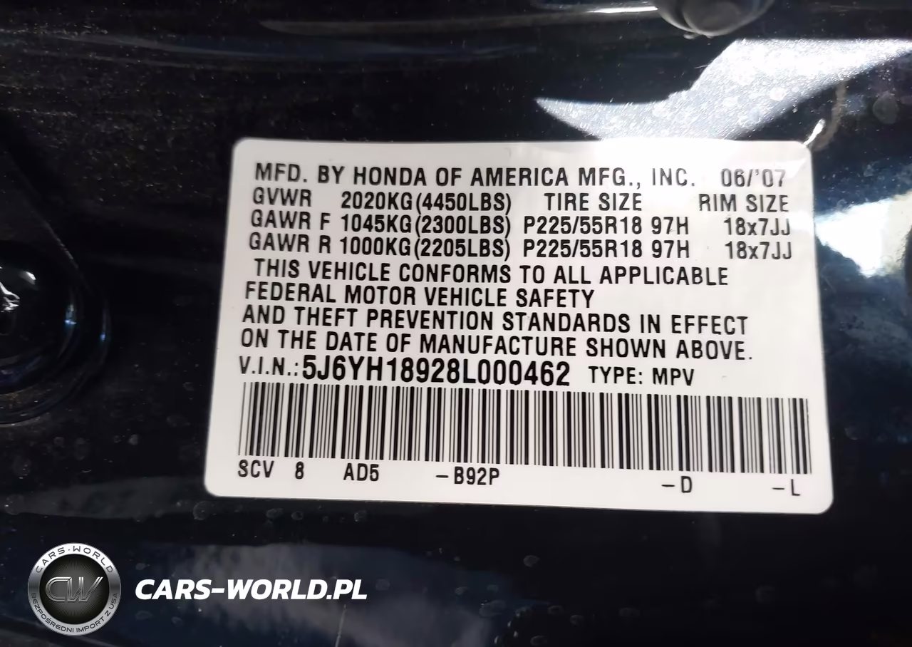 2008 Honda Element Sc VIN:5J6YH18928L000462 - 9