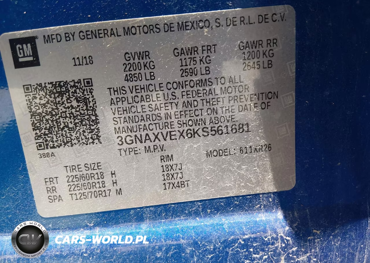 2019 Chevrolet Equinox Lt VIN:3GNAXVEX6KS561681 - 9