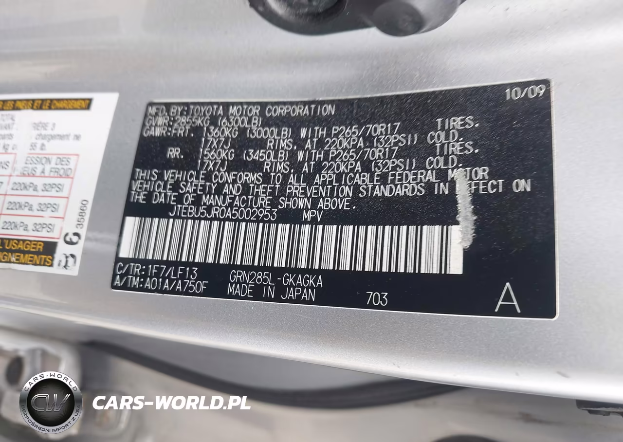 2010 Toyota 4Runner Sr5 V6 VIN:JTEBU5JR0A5002953 - 9
