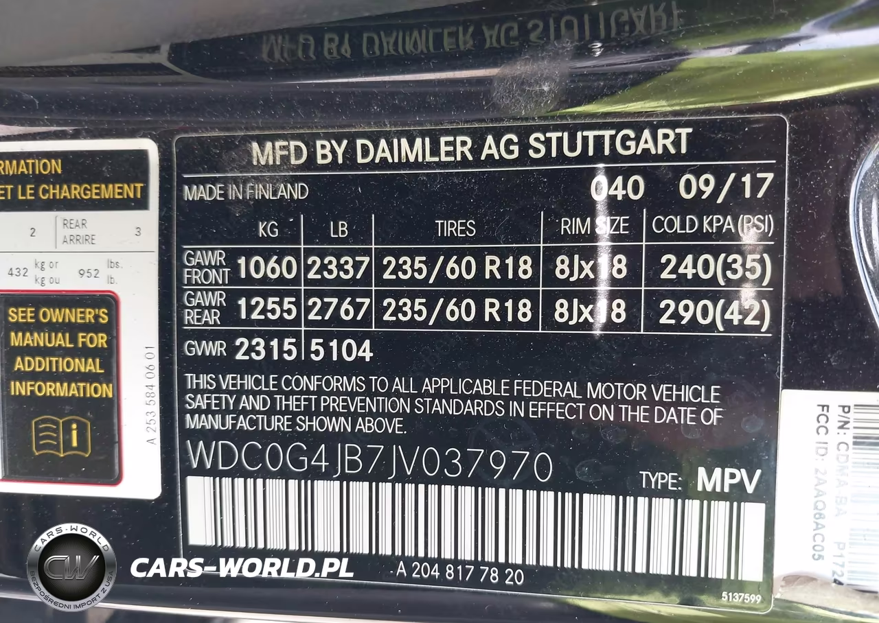 2018 Mercedes-Benz Glc 300 VIN:WDC0G4JB7JV037970 - 9
