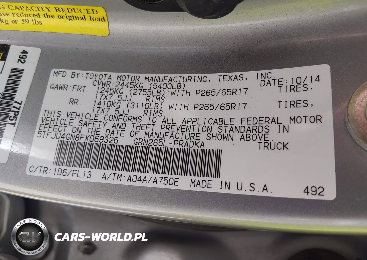 2015 Toyota Tacoma Prerunner V6 VIN:5TFJU4GN8FX069326 - 9