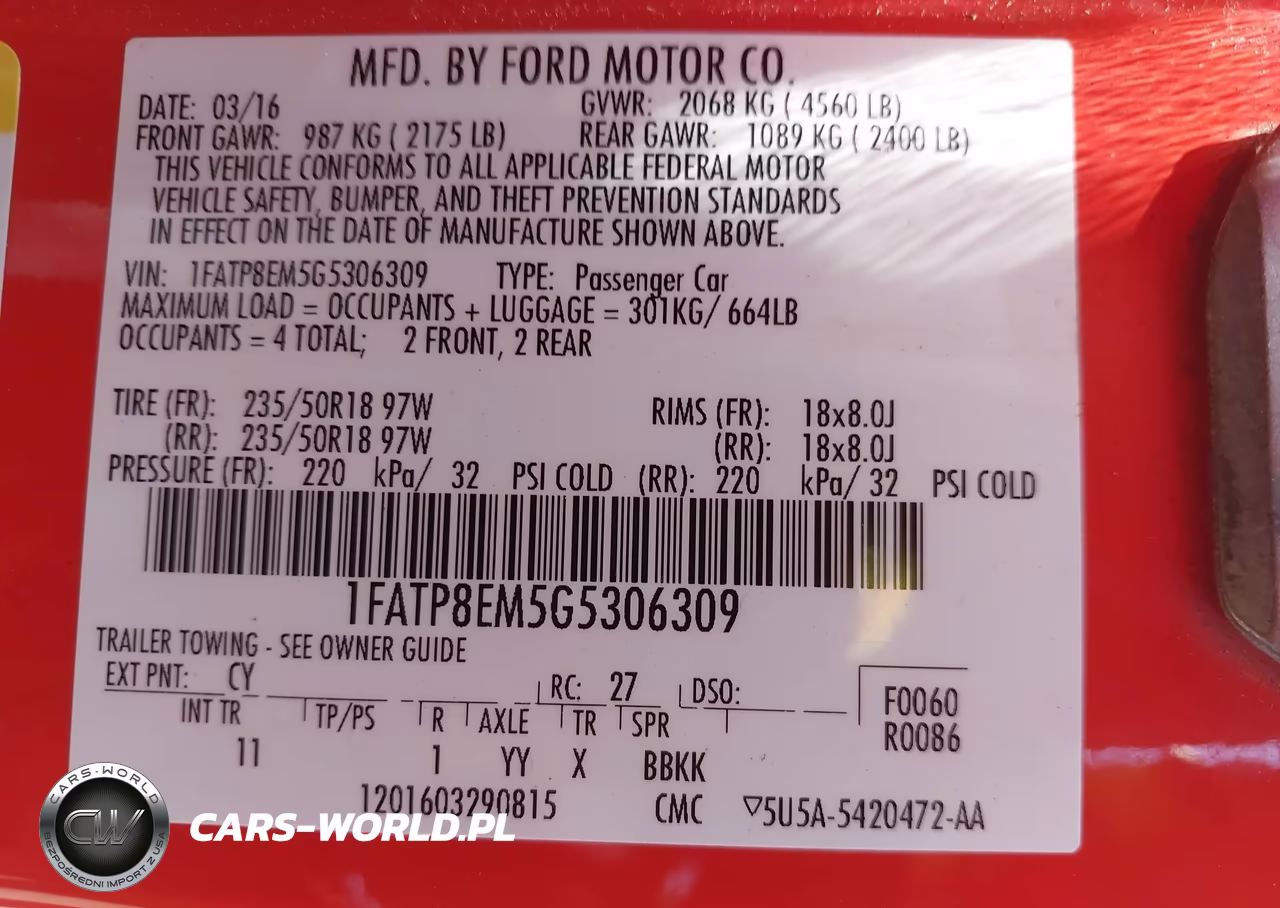 2016 Ford Mustang V6 VIN:1FATP8EM5G5306309 - 9