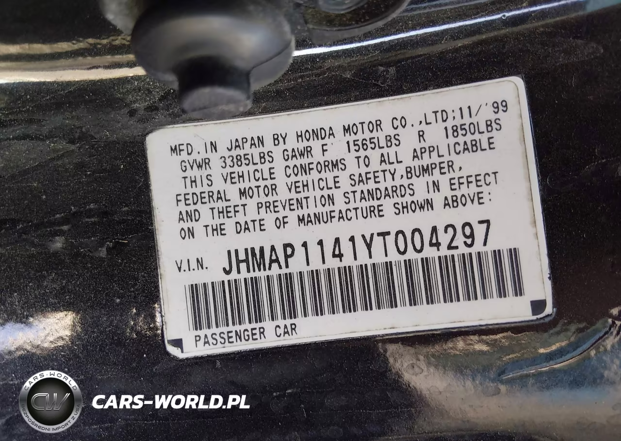 2000 Honda S2000 VIN:JHMAP1141YT004297 - 9