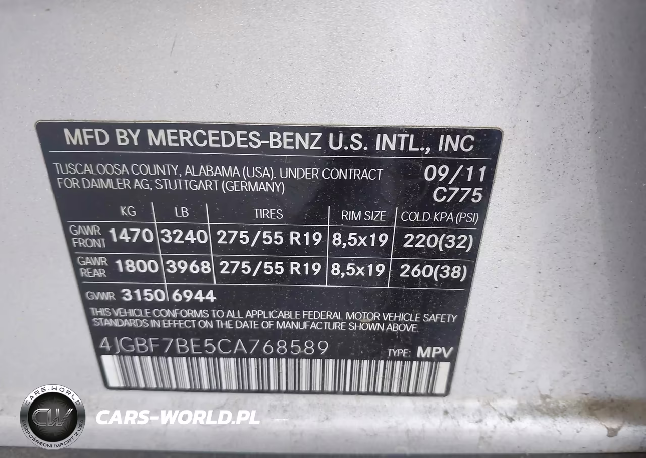 2012 Mercedes-Benz Gl 450 4Matic VIN:4JGBF7BE5CA768589 - 9