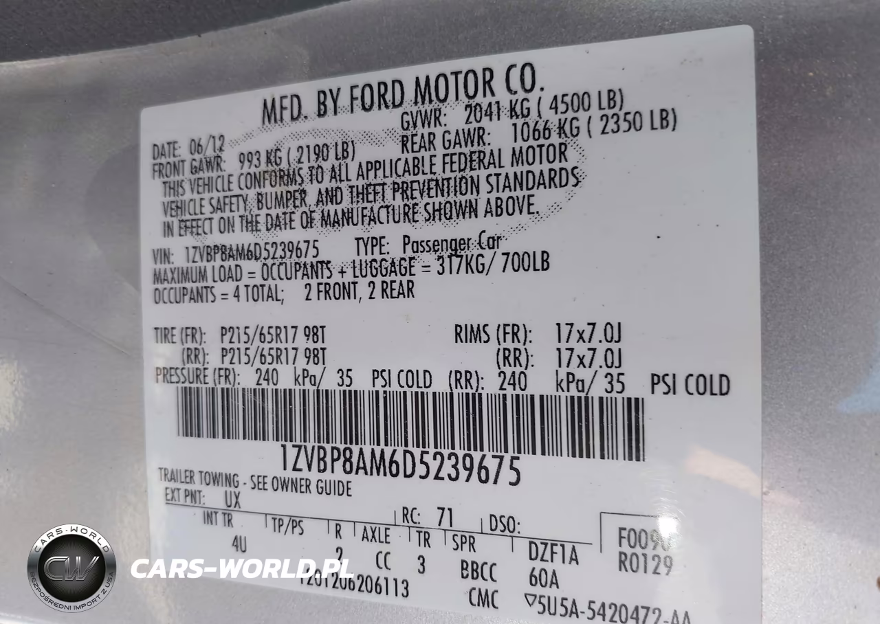 2013 Ford Mustang V6 Premium VIN:1ZVBP8AM6D5239675 - 9