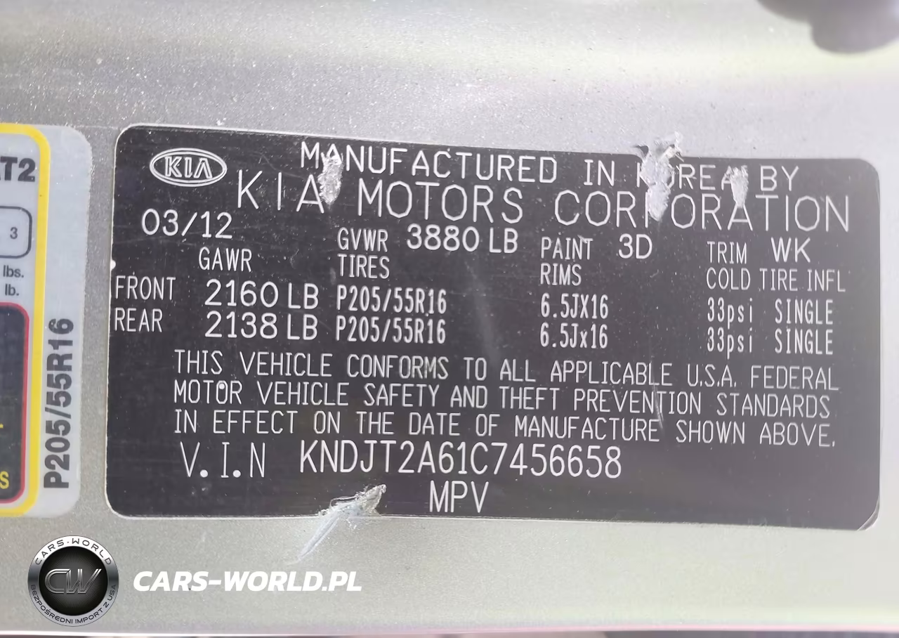 2012 Kia Soul + VIN:KNDJT2A61C7456658 - 9