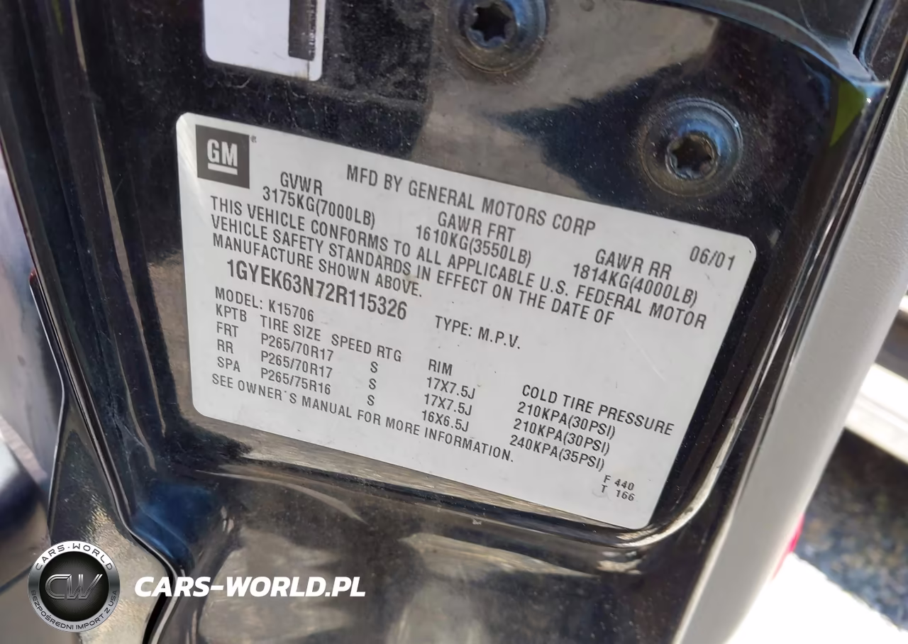 2002 Cadillac Escalade Standard VIN:1GYEK63N72R115326 - 9