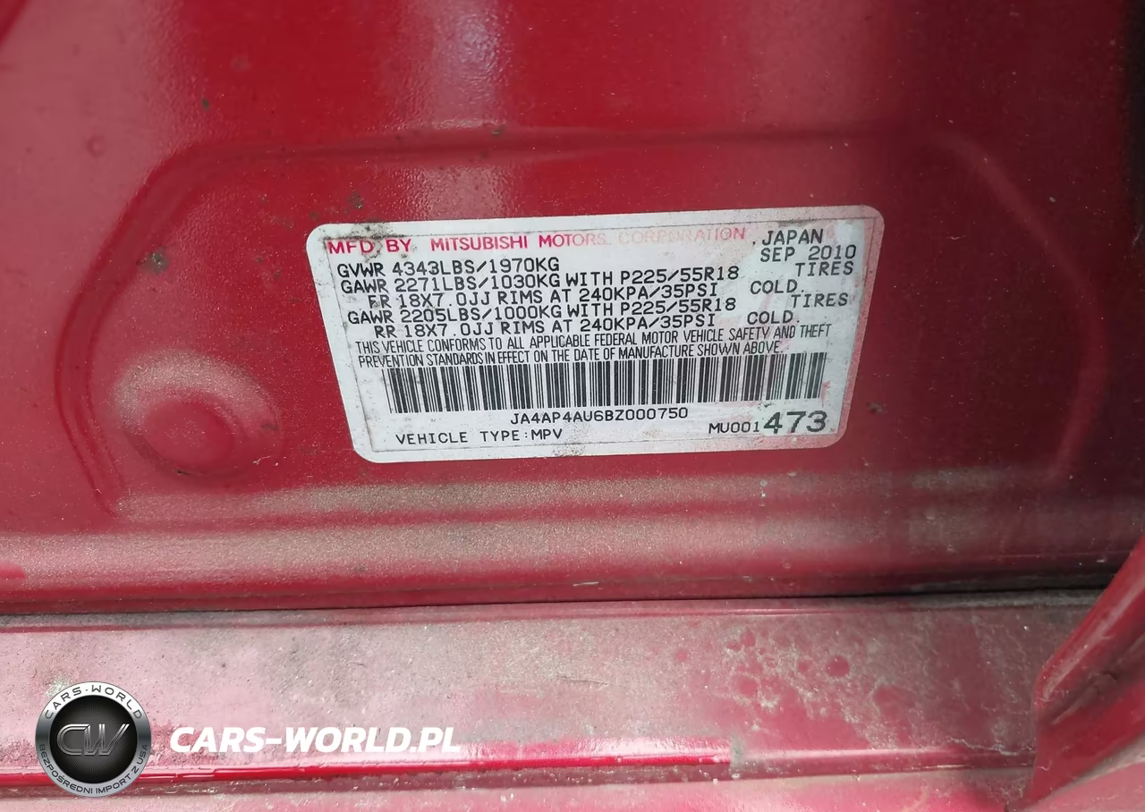 2011 Mitsubishi Outlander Sport Se VIN:JA4AP4AU6BZ000750 - 9