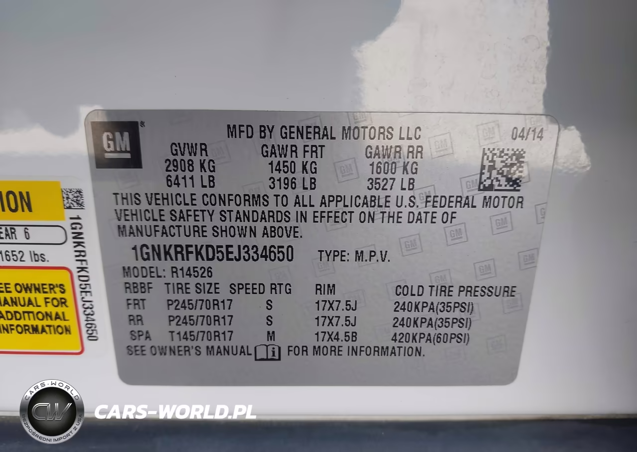 2014 Chevrolet Traverse Ls VIN:1GNKRFKD5EJ334650 - 9