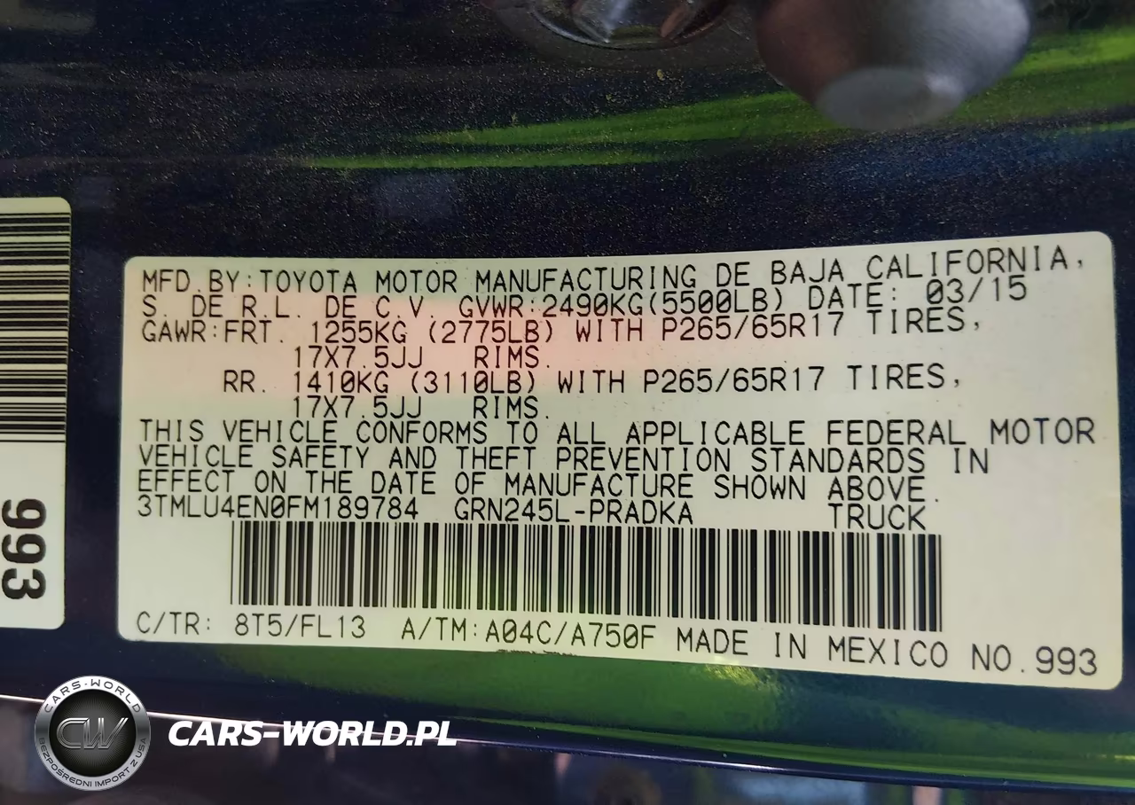 2015 Toyota Tacoma Base V6 VIN:3TMLU4EN0FM189784 - 9