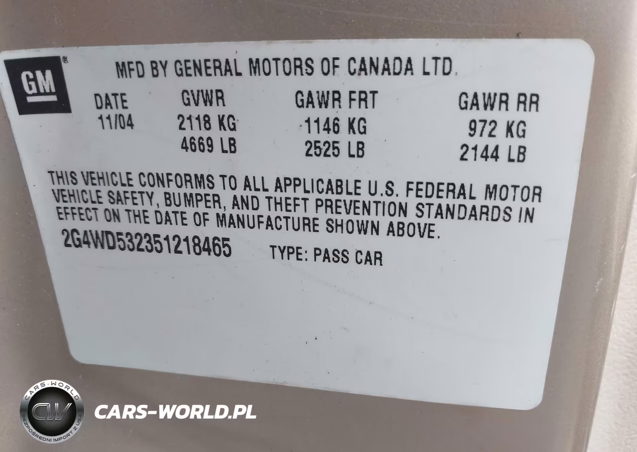 2005 Buick Lacrosse Cxl VIN:2G4WD532351218465 - 9