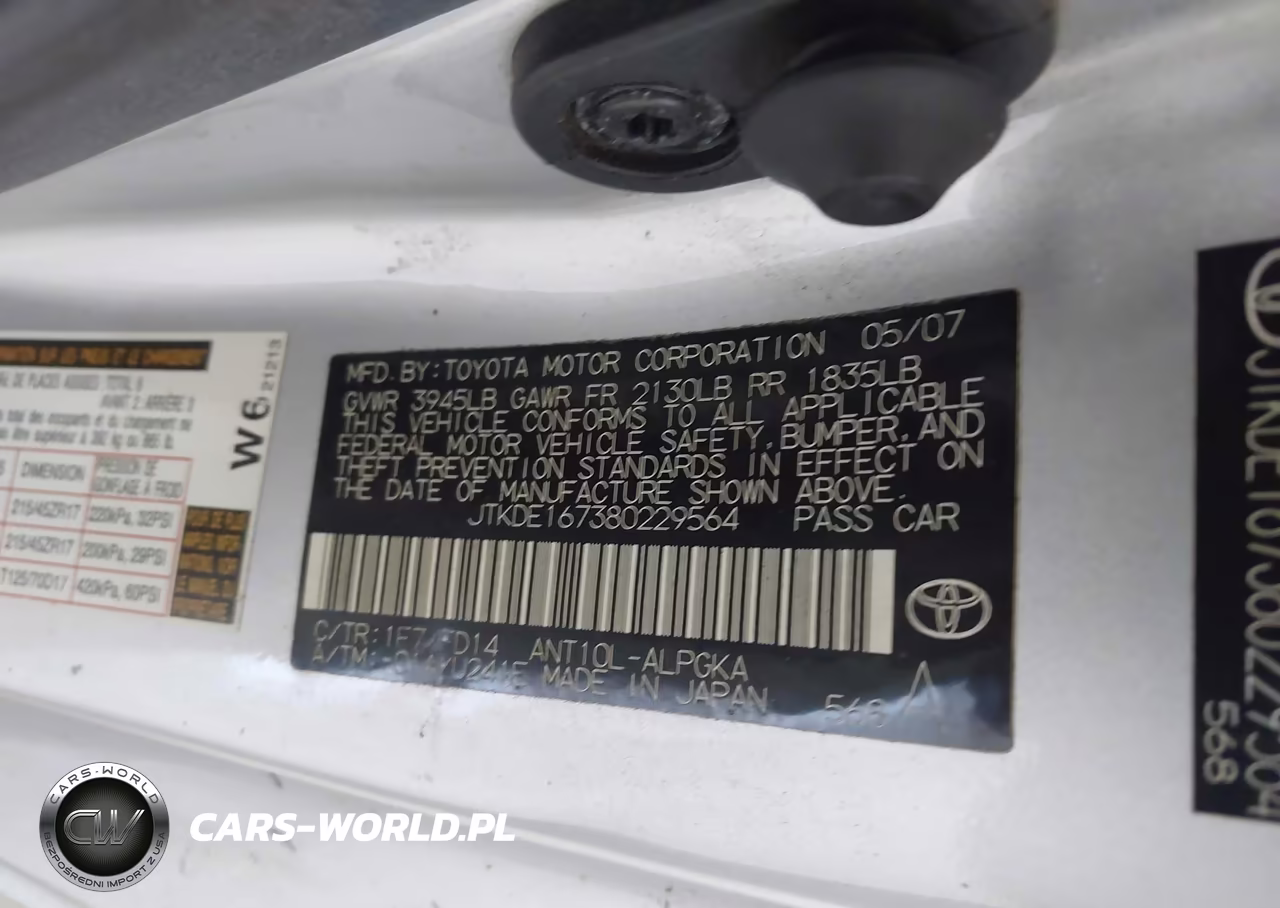 2008 Scion Tc VIN:JTKDE167380229564 - 9