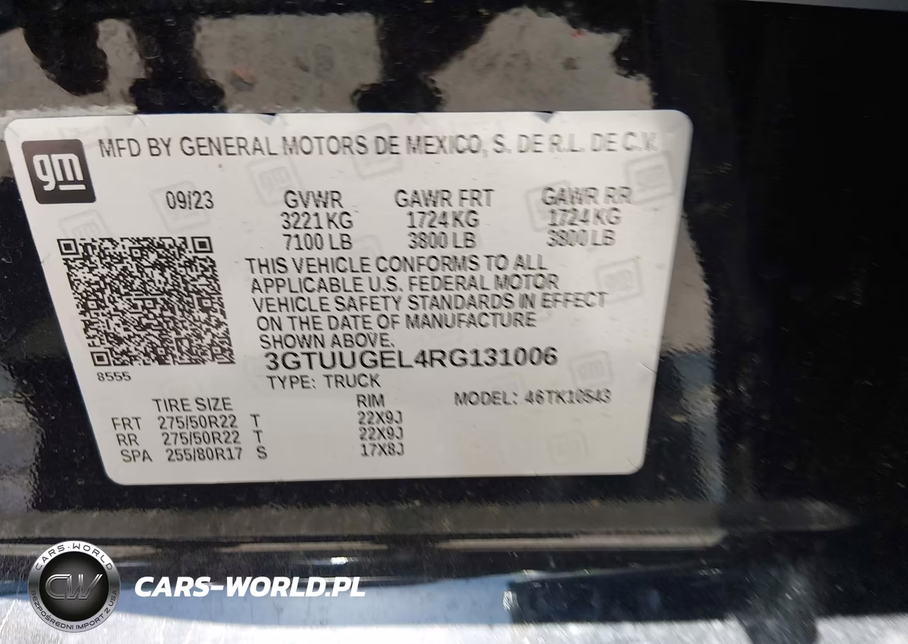 2024 GMC Sierra 1500 4Wd Short Box Denali VIN:3GTUUGEL4RG131006 - 9