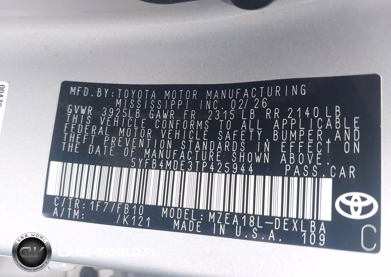 2026 Toyota Corolla Le VIN:5YFB4MDE3TP425944 - 9