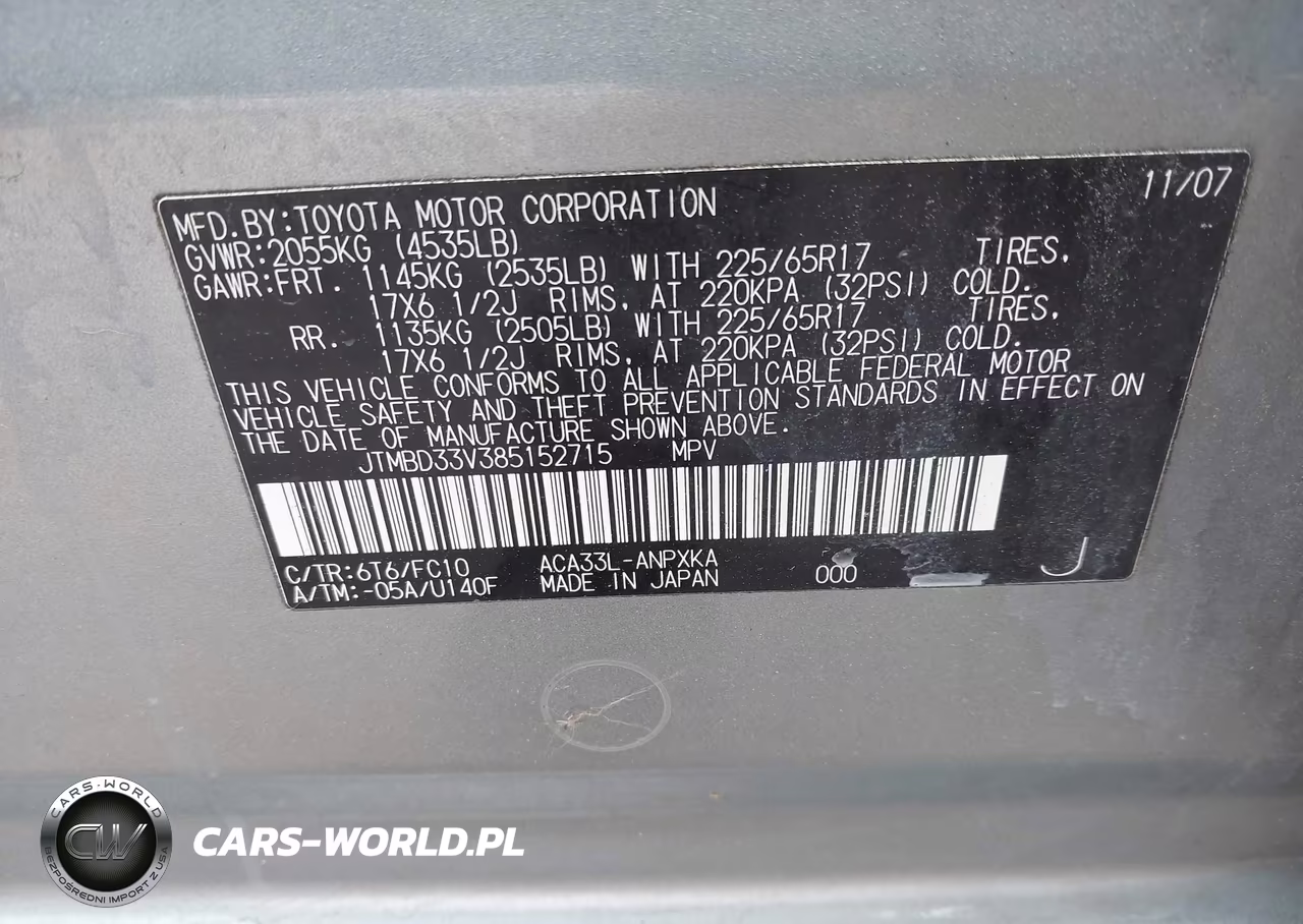 2008 Toyota Rav4 VIN:JTMBD33V385152715 - 9