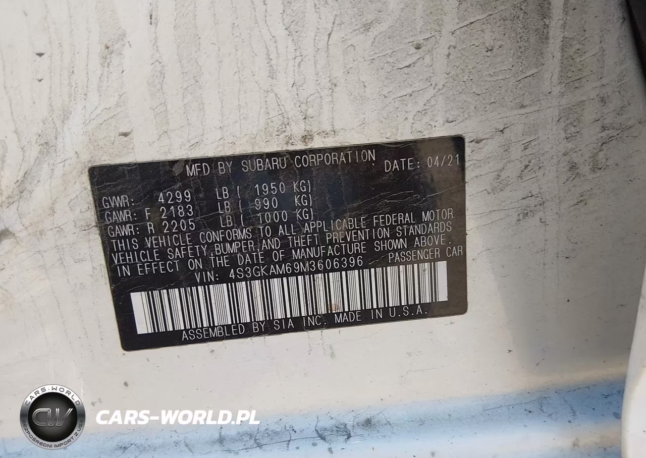 2021 Subaru Impreza Sport VIN:4S3GKAM69M3606396 - 9