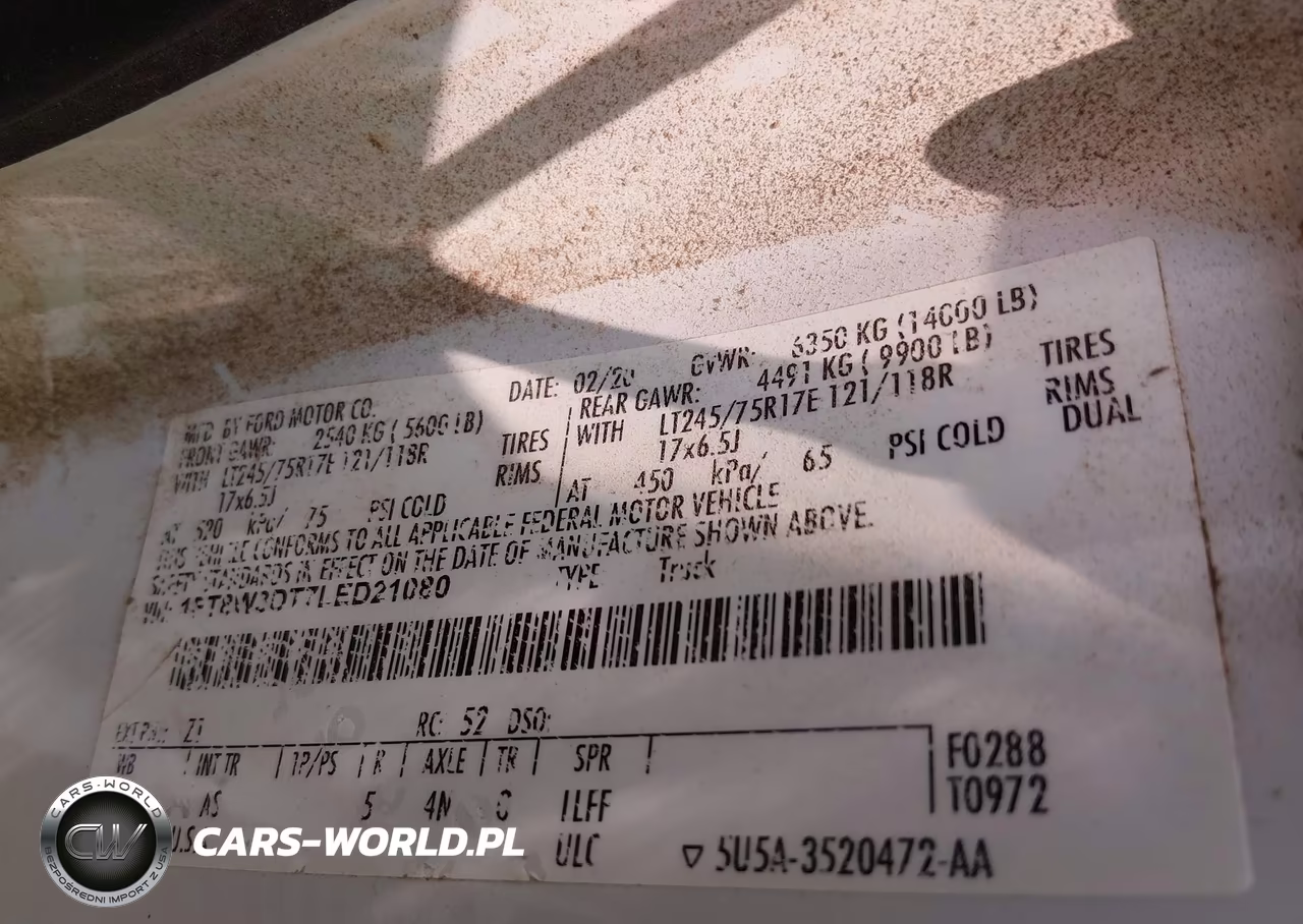 2020 Ford F-350 Xl VIN:1FT8W3DT7LED21080 - 8