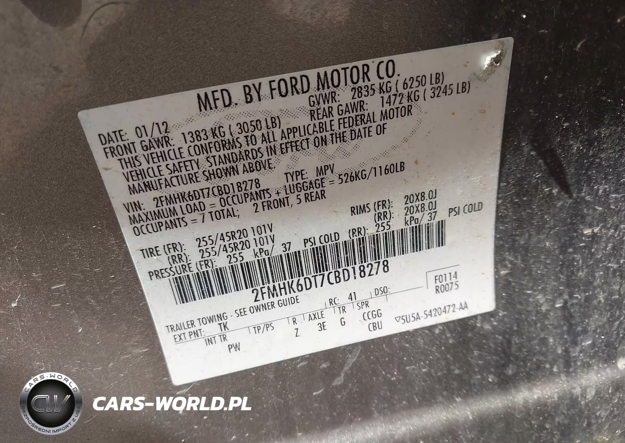 2012 Ford Flex Limited VIN:2FMHK6DT7CBD18278 - 9