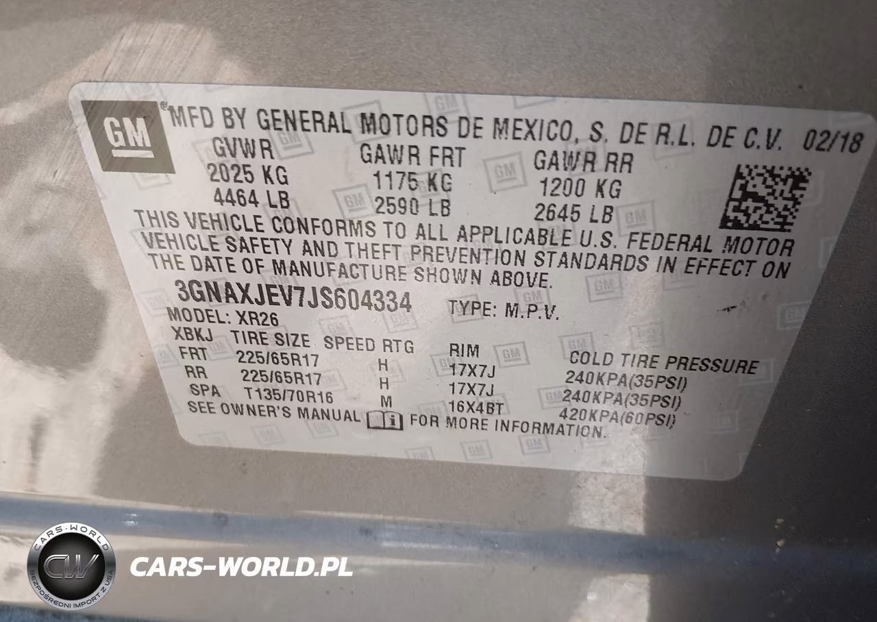 2018 Chevrolet Equinox Lt VIN:3GNAXJEV7JS604334 - 9