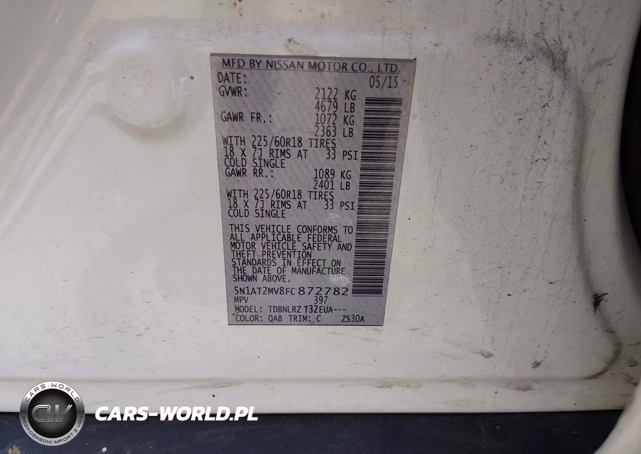 2015 Nissan Rogue Sl VIN:5N1AT2MV8FC872782 - 9