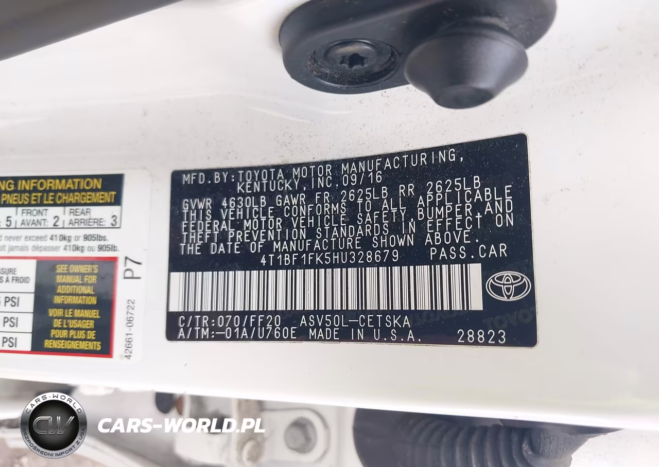 2017 Toyota Camry Se VIN:4T1BF1FK5HU328679 - 9