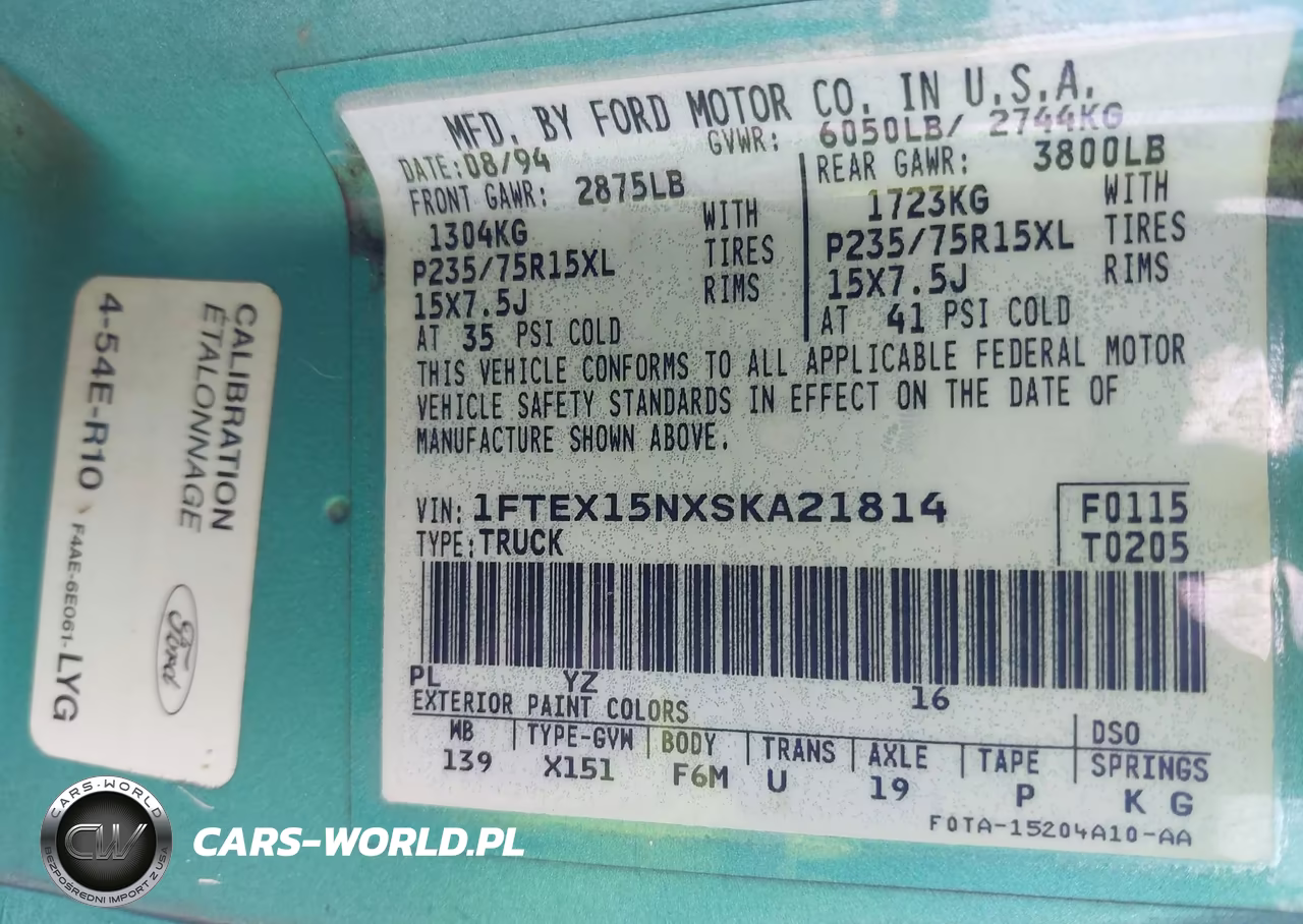 1995 Ford F150 VIN:1FTEX15NXSKA21814 - 9