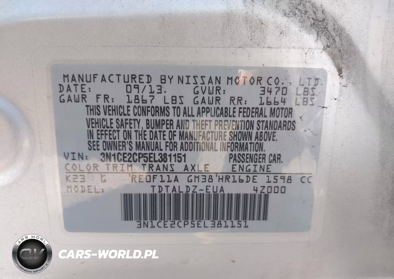 2014 Nissan Versa Note Sv VIN:3N1CE2CP5EL381151 - 9