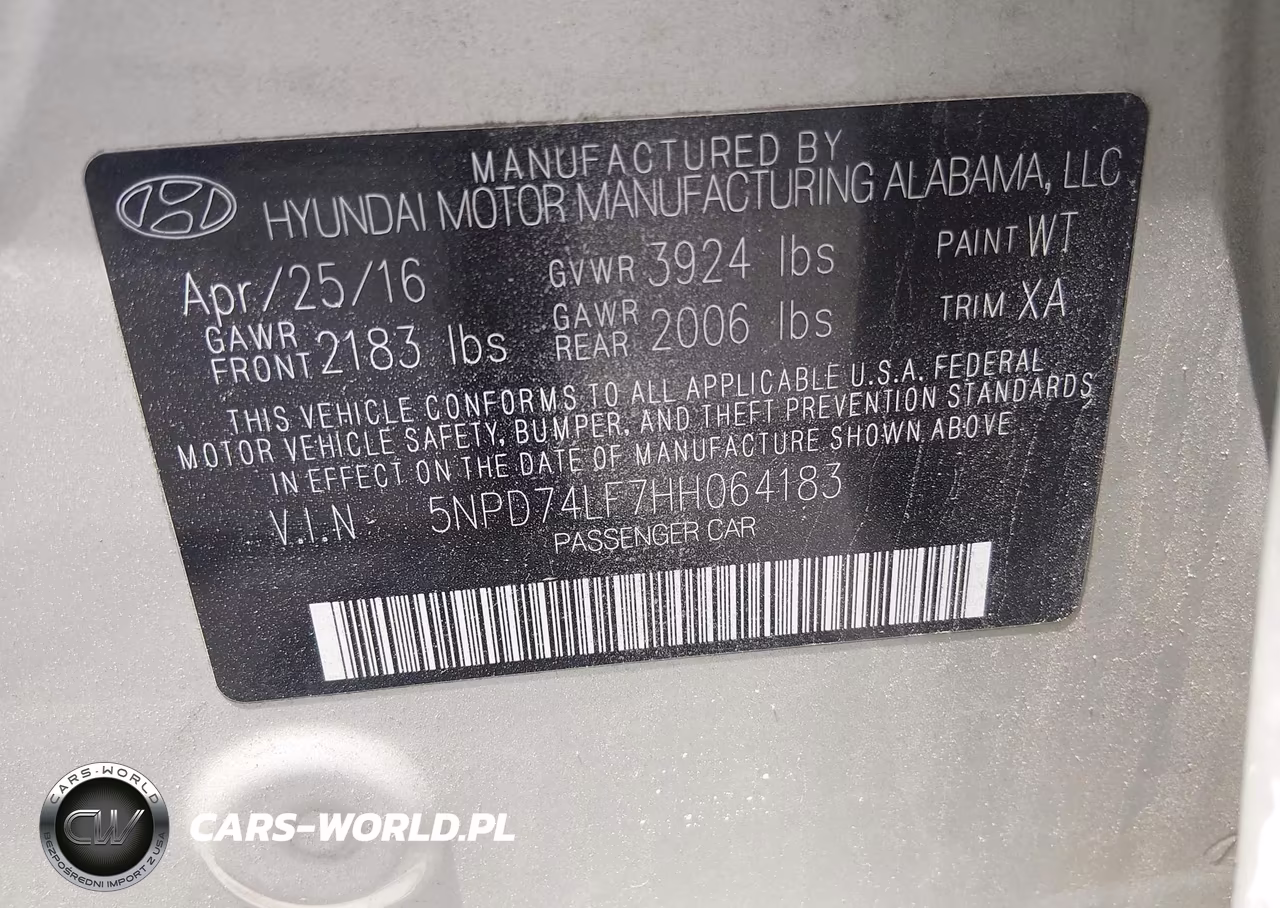 2017 Hyundai Elantra Se VIN:5NPD74LF7HH064183 - 9