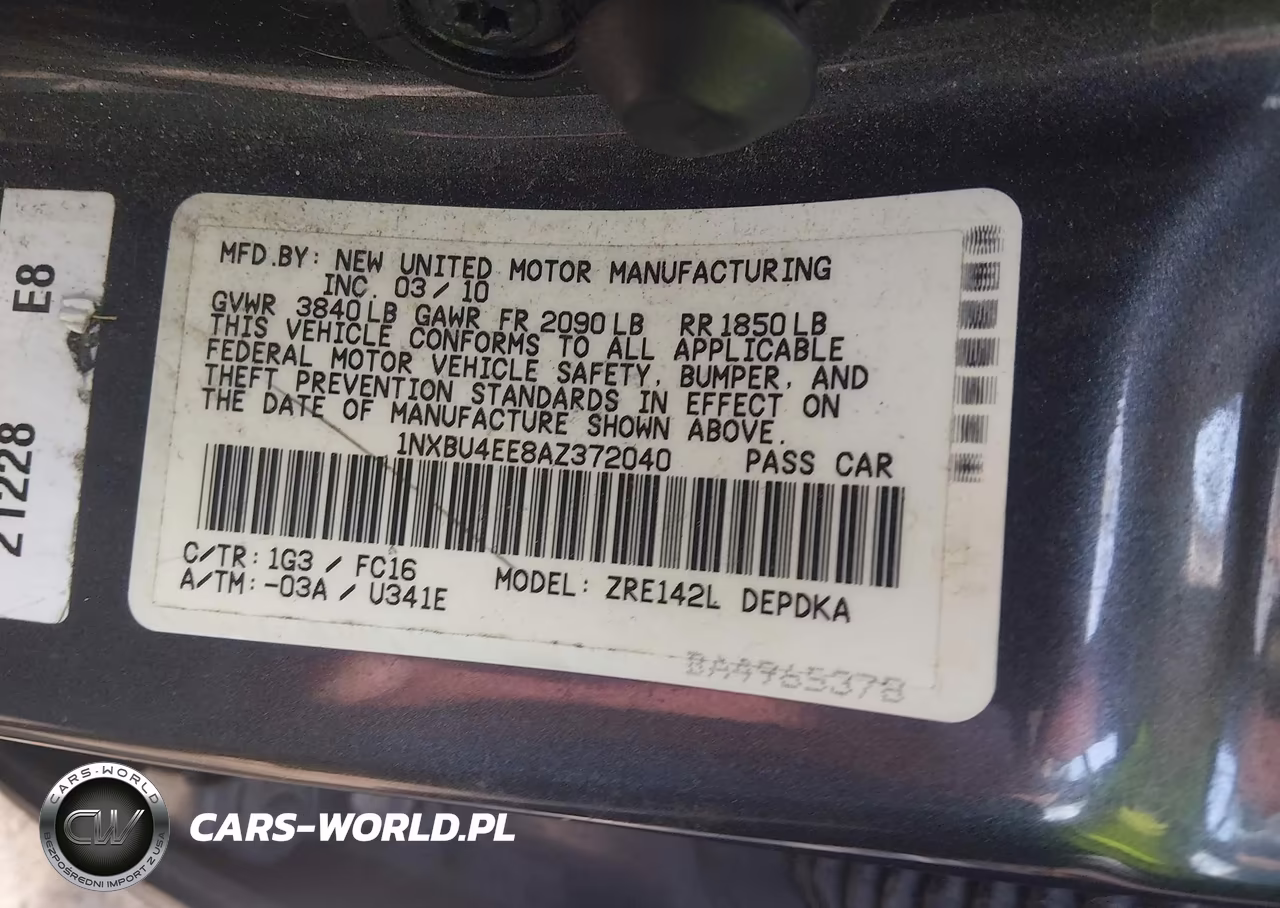 2010 Toyota Corolla Le VIN:1NXBU4EE8AZ372040 - 9