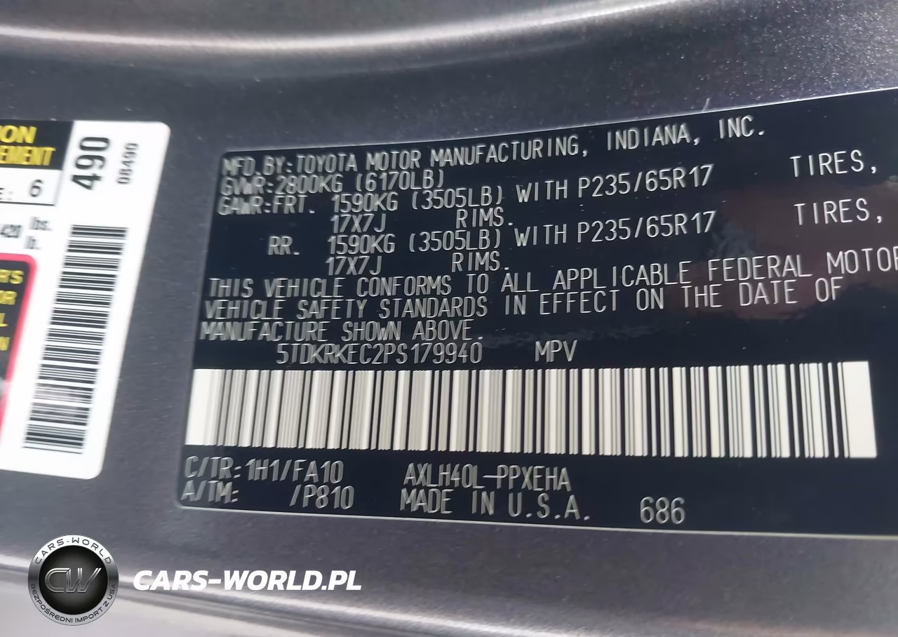 2023 Toyota Sienna Le VIN:5TDKRKEC2PS179940 - 9