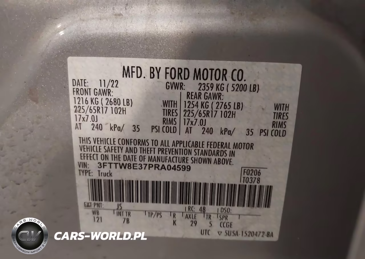 2023 Ford Maverick Xlt VIN:3FTTW8E37PRA04599 - 9