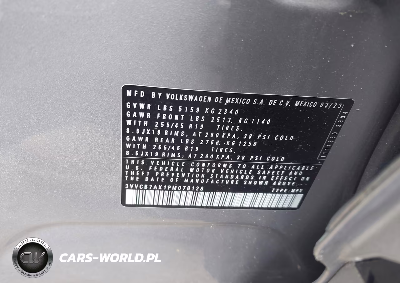 2023 Volkswagen Tiguan 2.0T Se R-Line Black VIN:3VVCB7AX1PM078128 - 9