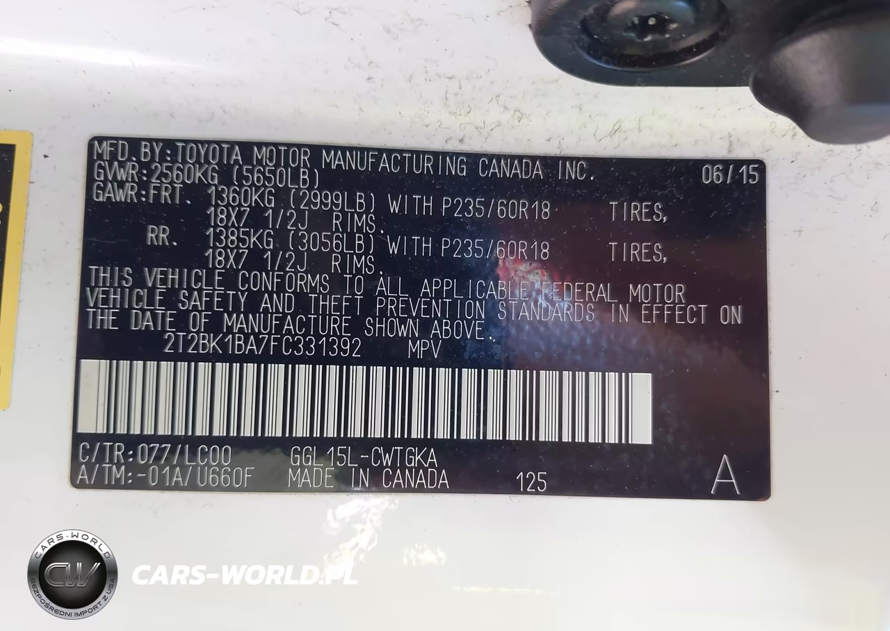 2015 Lexus Rx 350 VIN:2T2BK1BA7FC331392 - 9