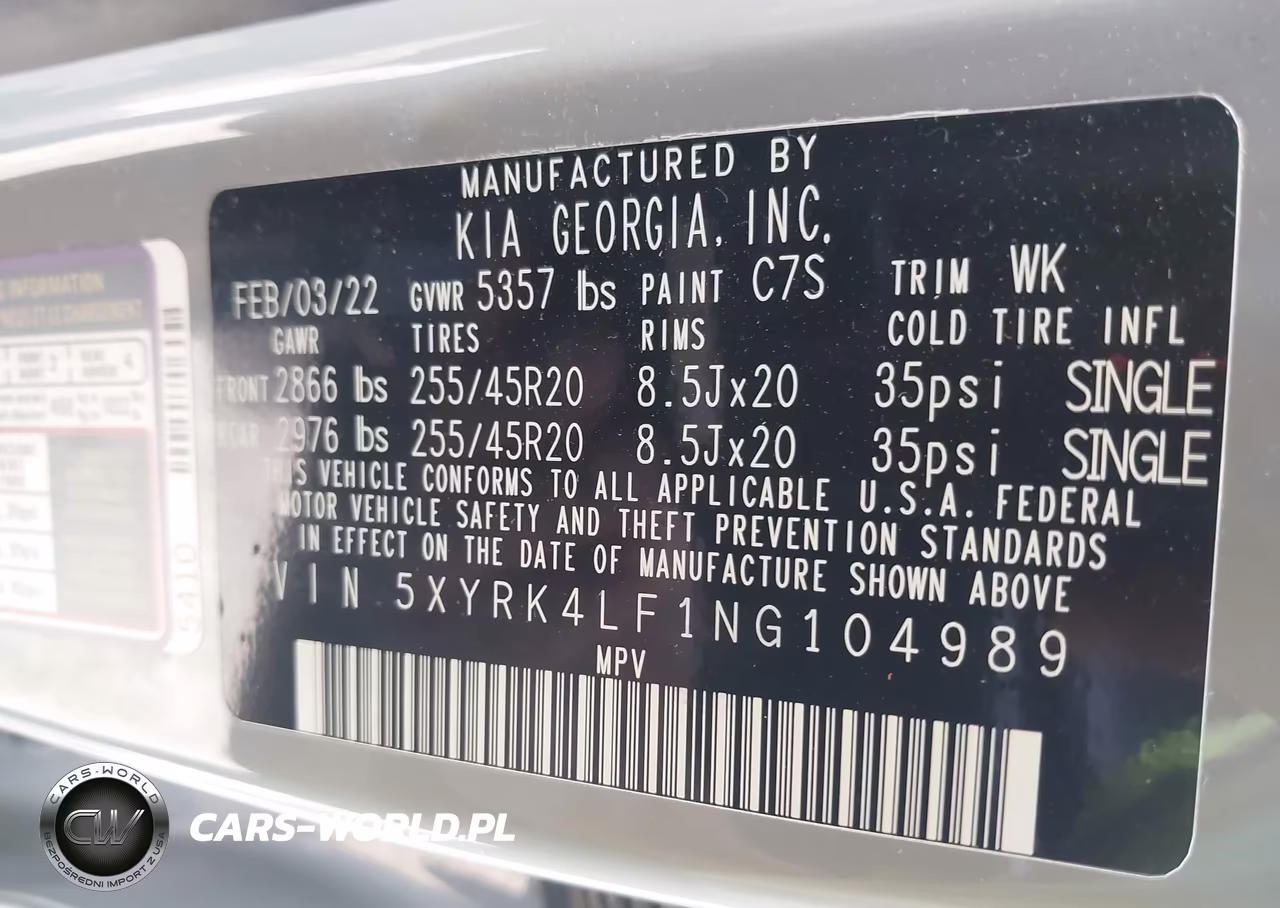 2022 Kia Sorento Sx VIN:5XYRK4LF1NG104989 - 9