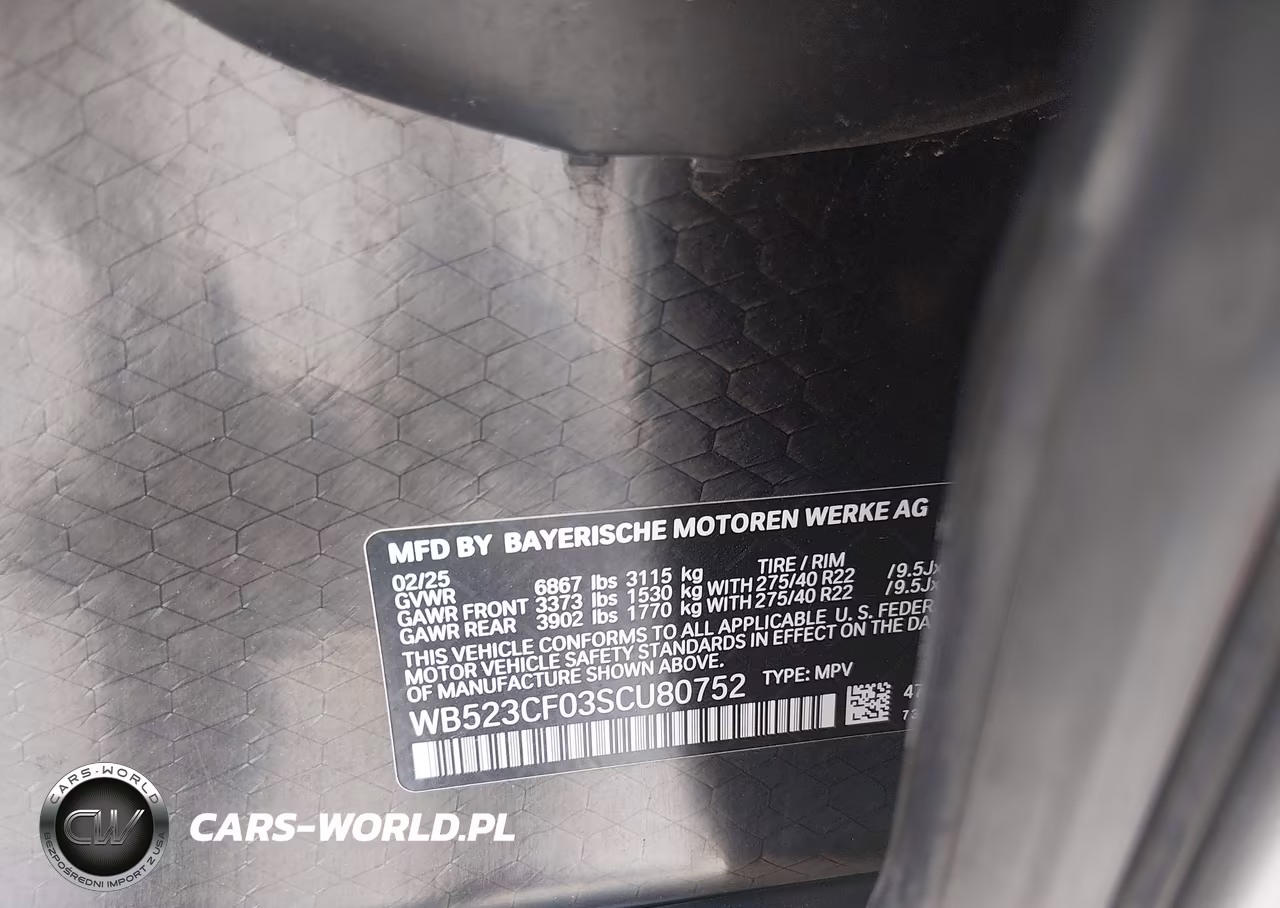 2025 BMW Ix xDrive50 VIN:WB523CF03SCU80752 - 9