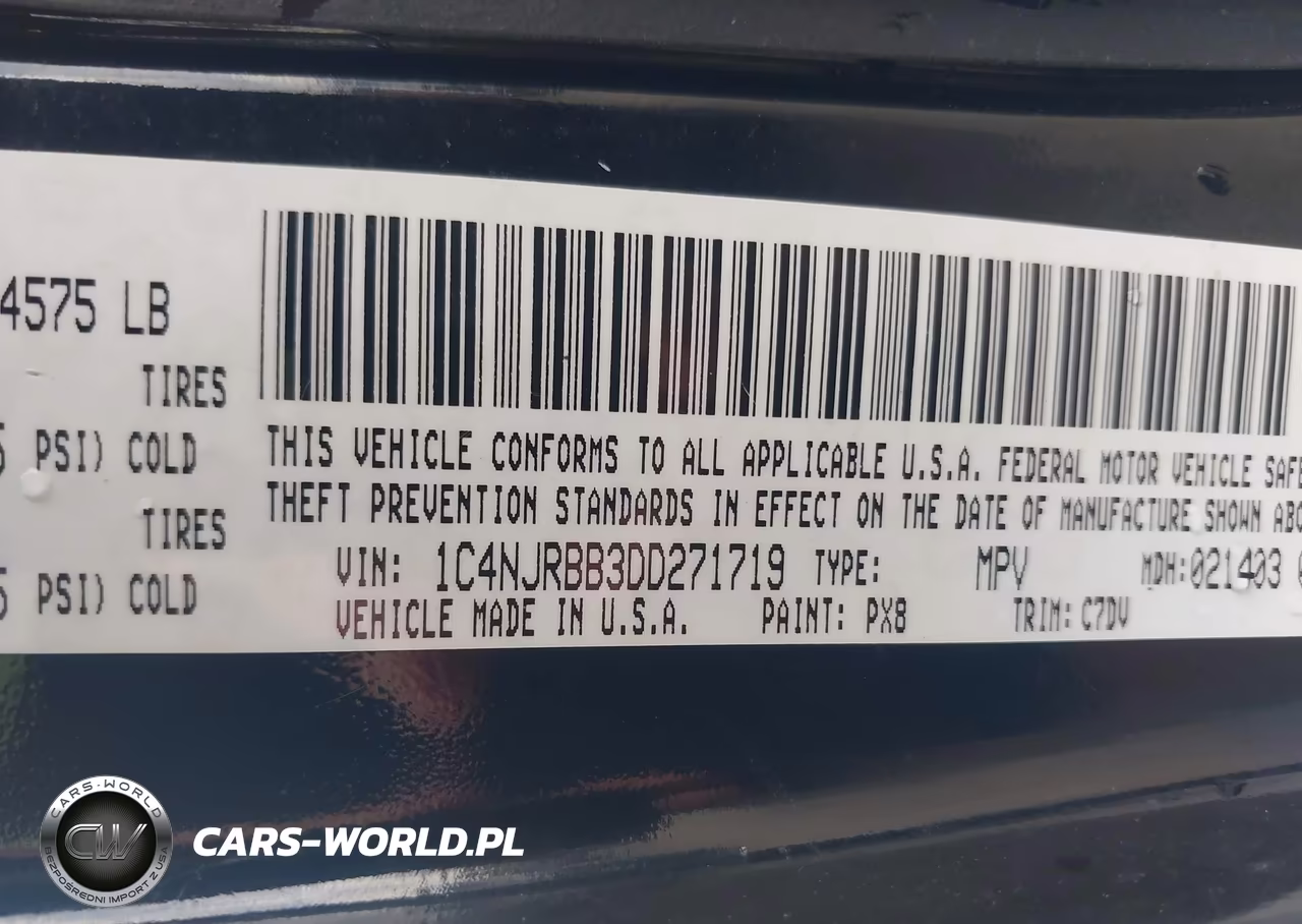 2013 Jeep Patriot Sport VIN:1C4NJRBB3DD271719 - 9