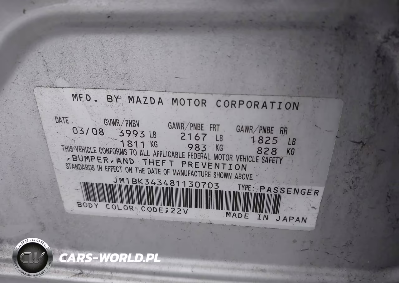 2008 Mazda Mazda3 S Touring VIN:JM1BK343481130703 - 9