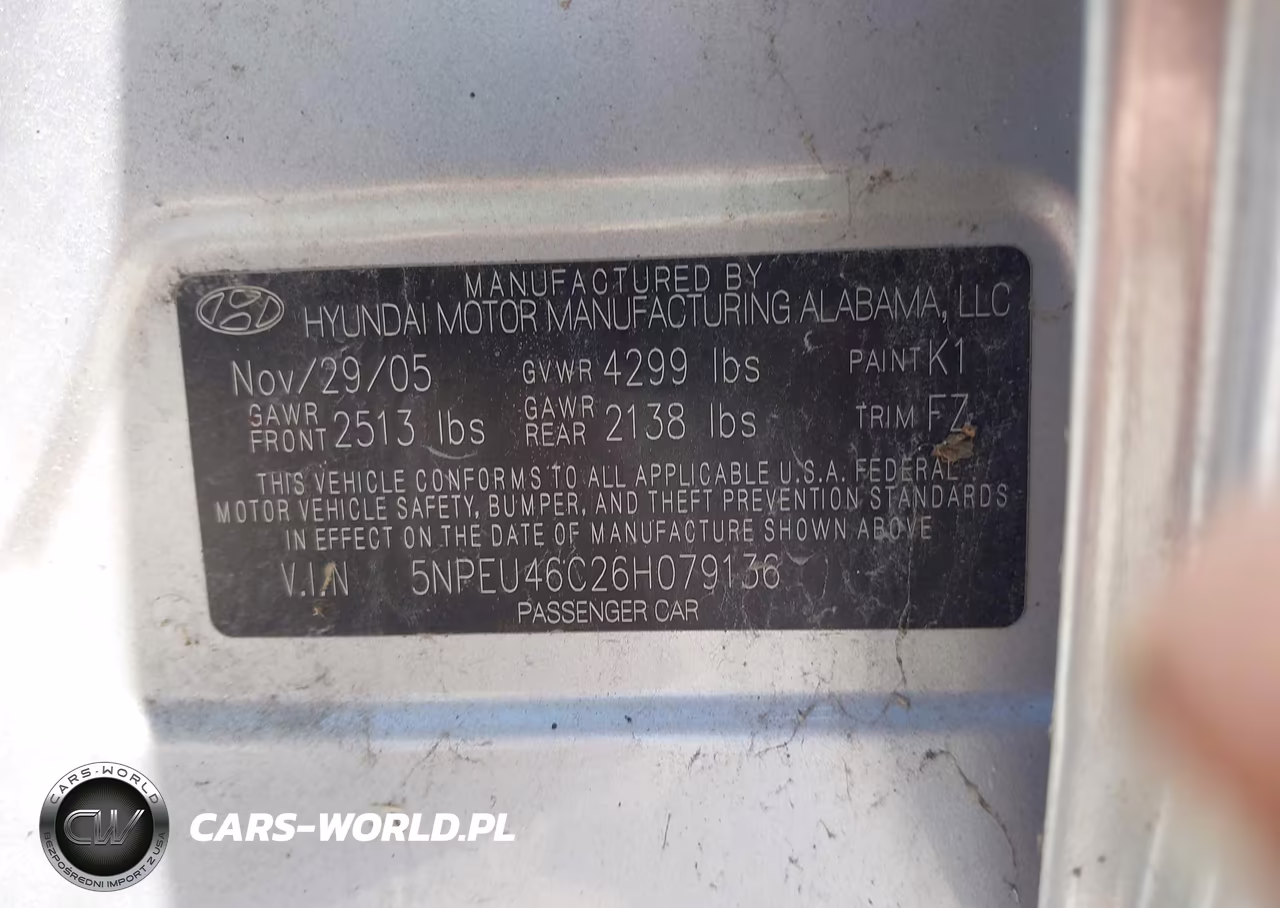 2006 Hyundai Sonata Gls VIN:5NPEU46C26H079136 - 9