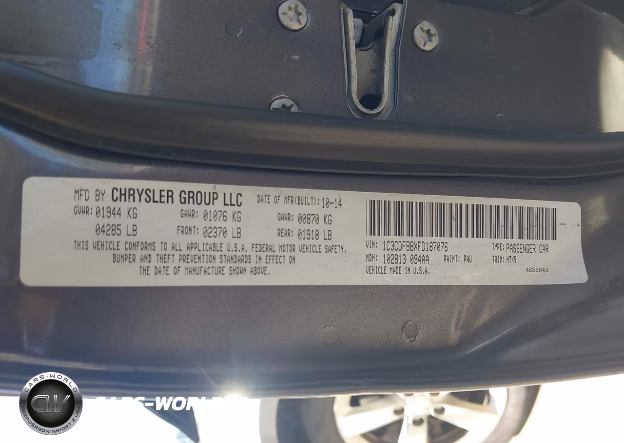 2015 Dodge Dart Sxt VIN:1C3CDFBBXFD187076 - 9