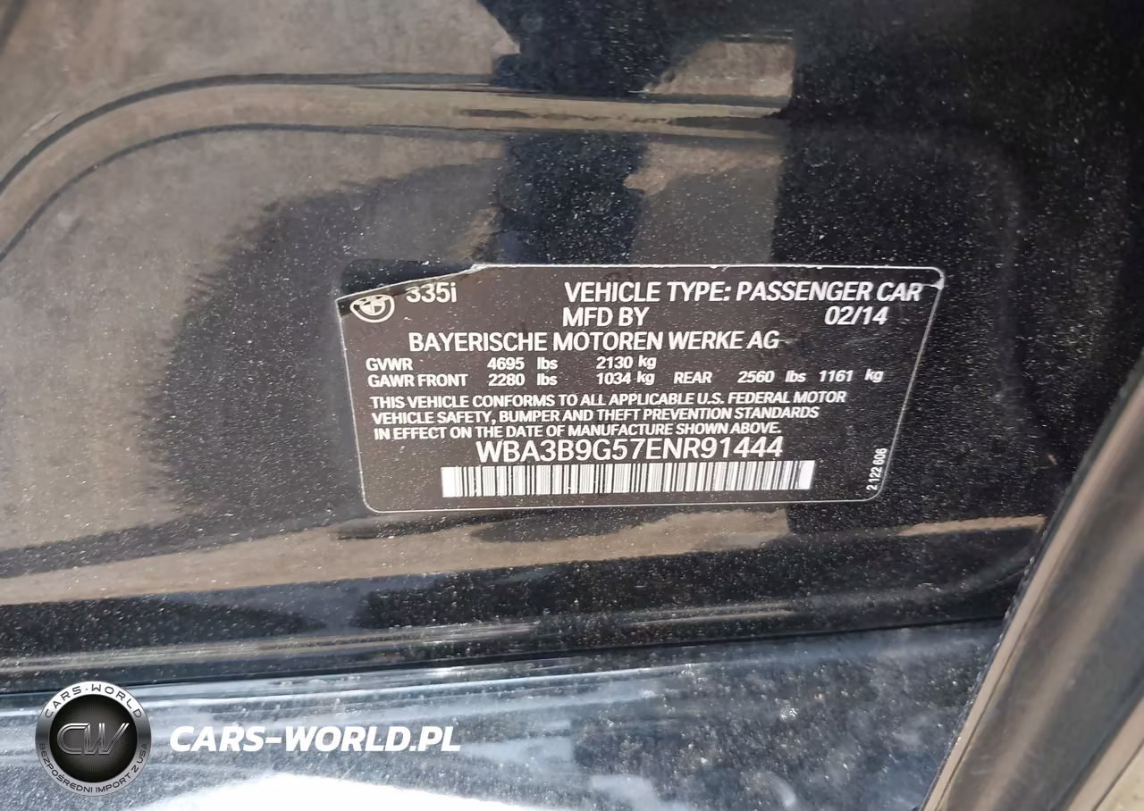 2014 BMW 335I xDrive VIN:WBA3B9G57ENR91444 - 9