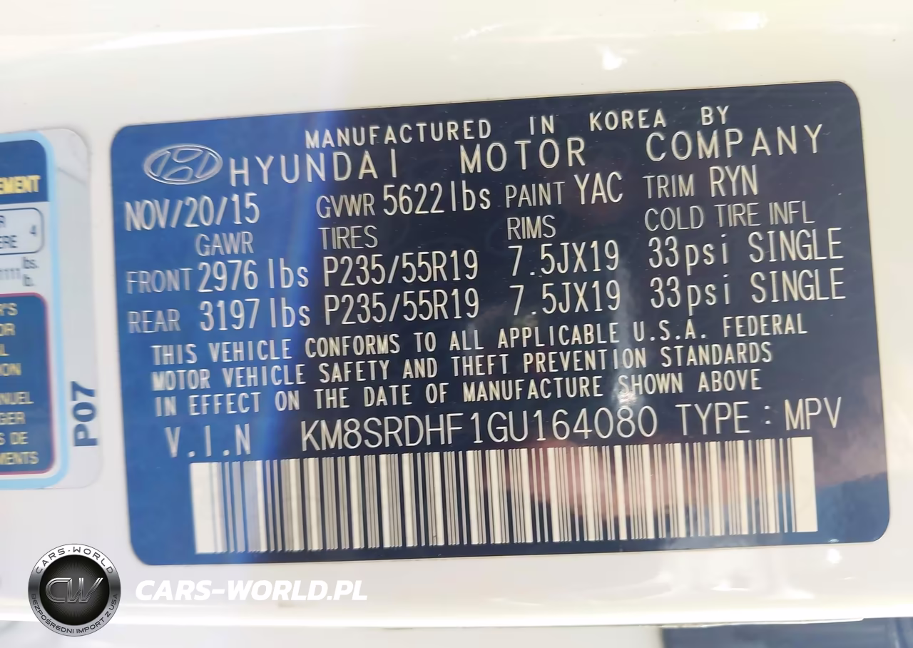 2016 Hyundai Santa Fe Limited VIN:KM8SRDHF1GU164080 - 9